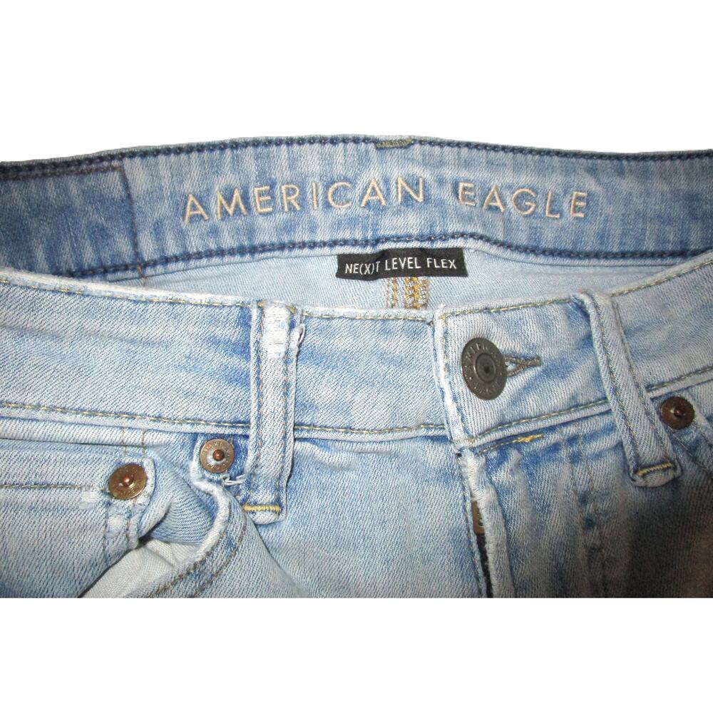 American Eagle Men's Next Level Flex Jeans Light Wash Stretch Denim 29x29 inches - Picture 5 of 6